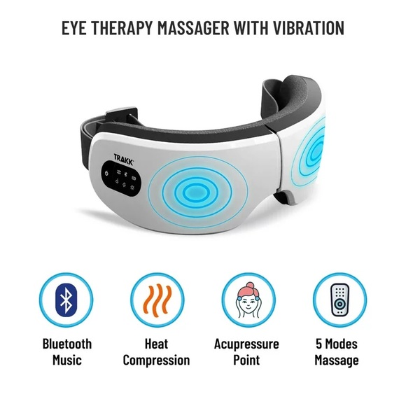 NWT TRAKK Eye Therapy Massager BT Electric Eye Massager w/ Heat + Vibration - Picture 3 of 14